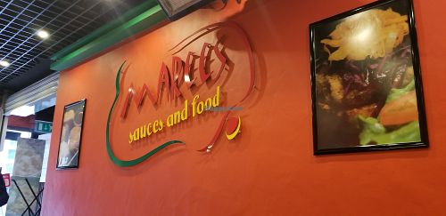 Inside sign at Marees Sauces and Food in London
