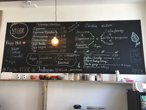The card at Veggie in Rotterdam