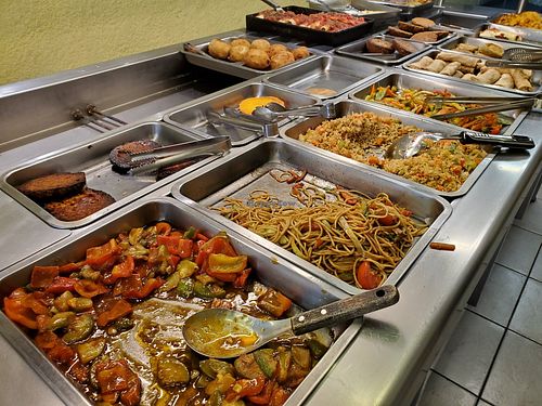 Buffet at Rotiseria Oli in Montevideo