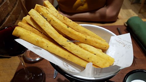 Panelle (vegan except the sauce) at Bioesseri in Palermo