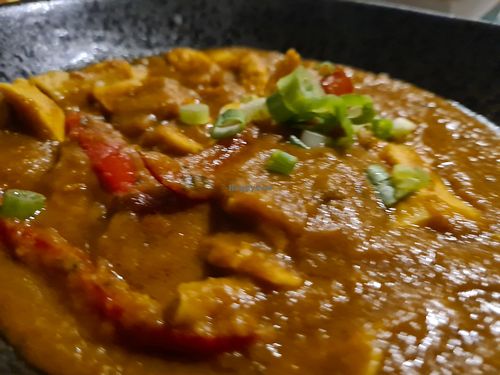 Vegan chicken balti at Indi-Yang in Torquay