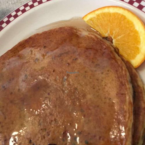 blueberry pancakes at St Francis Fountain and Candy in San Francisco