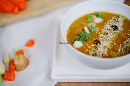 Daily soup at The Green Moustache in North Vancouver