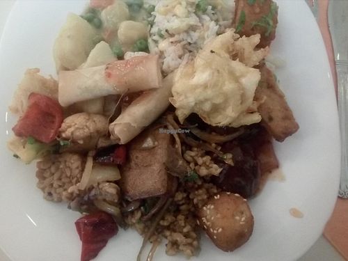 Buffet plate! at Loving Hut in Valencia