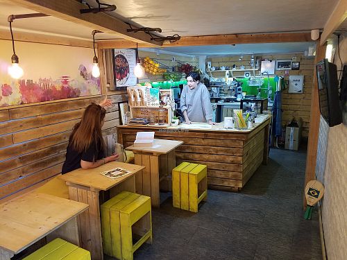 Inside at Rio Juice in Bucharest