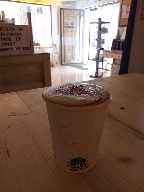 Superllate with coco milk and carob at BEAT Brew Bar in Valencia