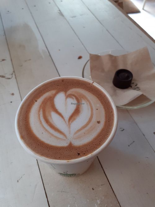 Moka with cacao, coconut and hemp milk at BEAT Brew Bar in Valencia