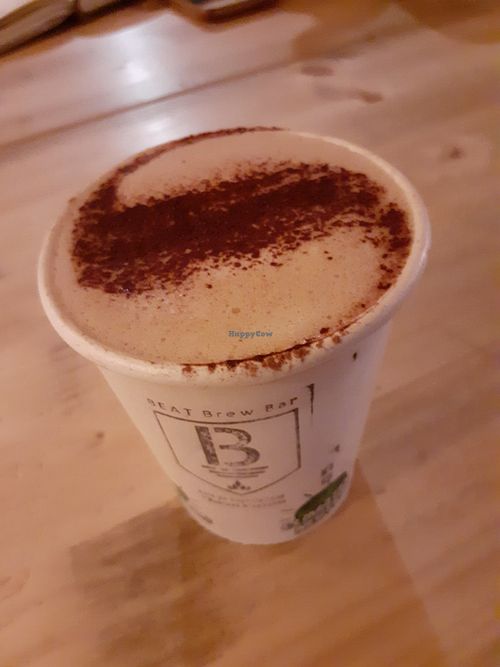 Moka with cacao and coconut milk at BEAT Brew Bar in Valencia