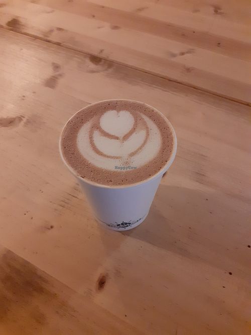 Moka with cacao and almond milk at BEAT Brew Bar in Valencia