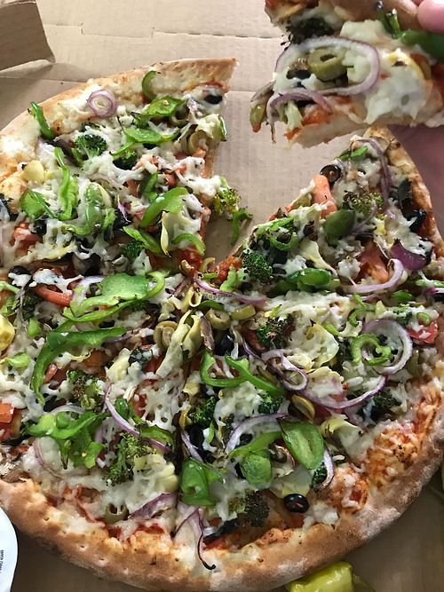 Large Drag-thru Garden Pizza with Vegan Cheese at House of Veggies - Maybe closed in Nashville