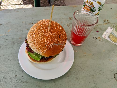 Avocado Burger and juice at Burger World Berlin at Burger World in Berlin