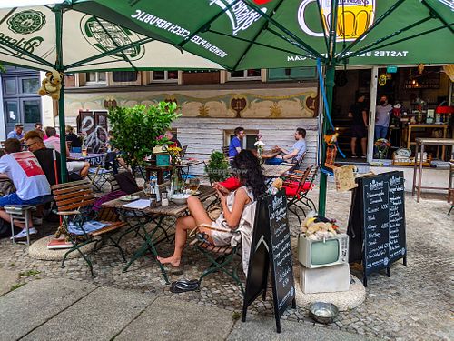 Outside of Burger World Berlin at Burger World in Berlin