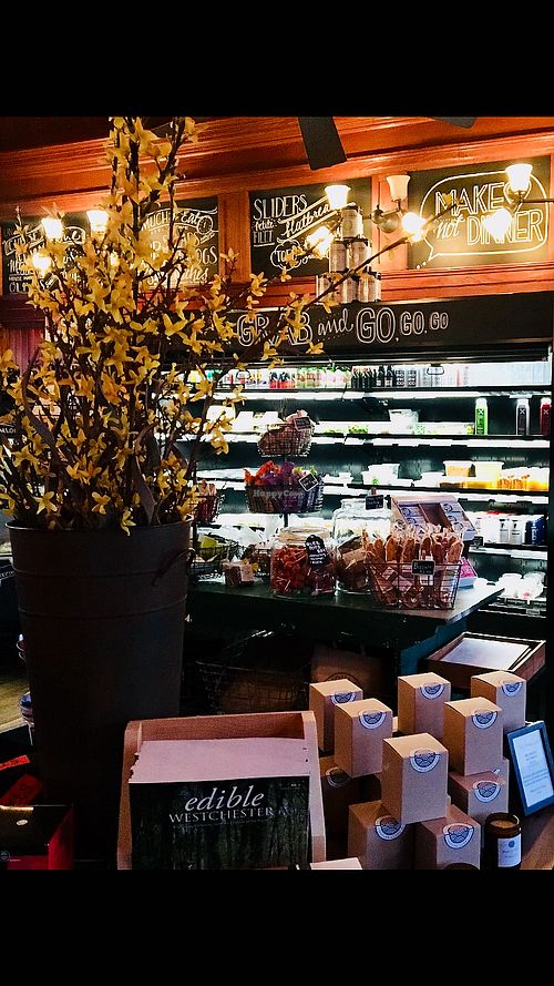 Table with eco friendly gifts  at Chappaqua Station in Chappaqua