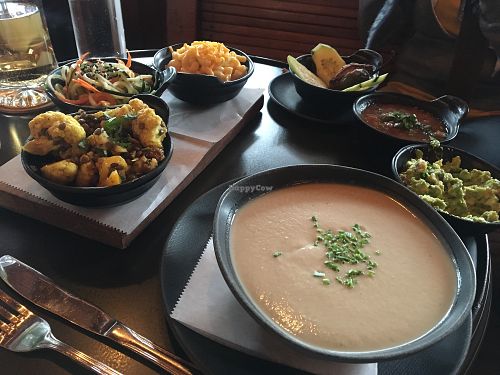 Our glorious vegan spread!  at Chappaqua Station in Chappaqua