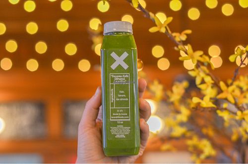 To go smoothies offered in the grab n’ go section  at Chappaqua Station in Chappaqua