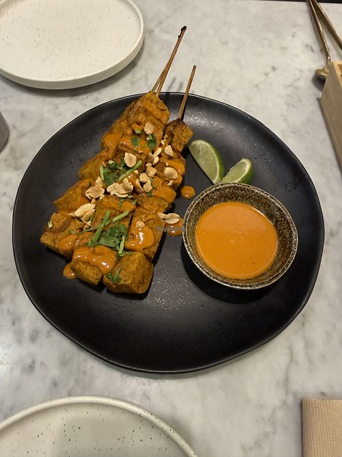 Peanut satay sticks  at Herbivore - Shin Kong Mitsukoshi in Taipei