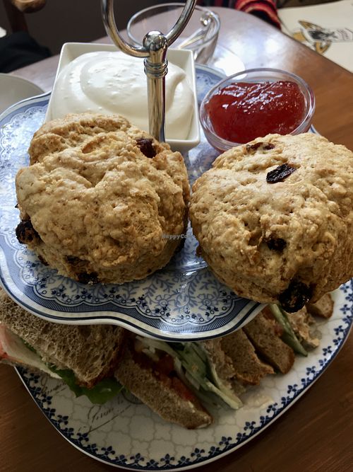 Scones with strawberry jam and cream  at And 유 (Yu) Cafe in Jeju