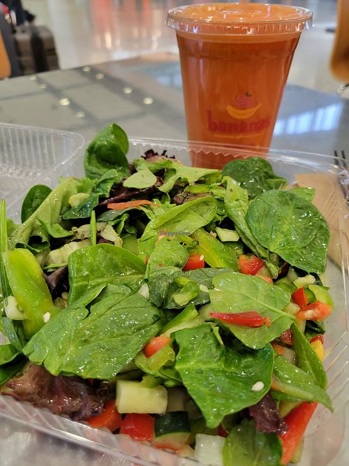 Create your own salad and a mixed veggie juice. One of the few healthy options at this airport. at IAH - The Market By Villa - E1 in Houston
