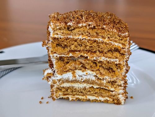 Vegan Honey Cake at Pinoyshki in Seattle