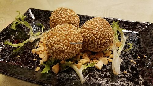 Red bean sesame balls at Ooak Kitchen in Culver City