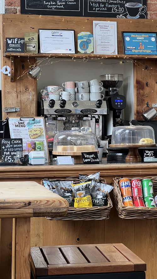 Selection of homemade cakes  at School House Cafe in Cheltenham