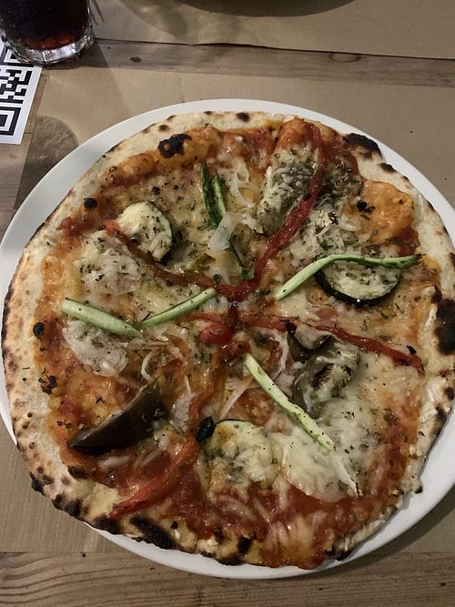vegan pizza at Palenque in Murcia