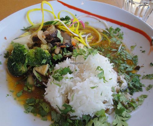 vegan dish with mushrooms at Hagabions Kafe in Gothenburg