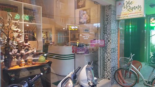 Store front at Dac Quang Dimsum Chay in Ho Chi Minh City