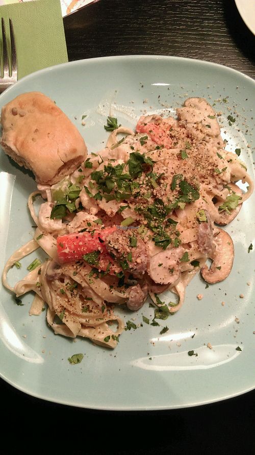 Pasta with mushrooms   at Kumara in Halle