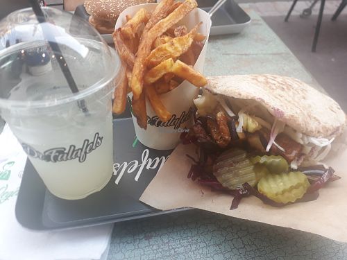 Falafal meal deal homemade lemonade yum  at Dr Falafels in Cannes