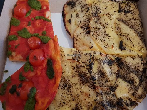 Spicy and Potato Pizzas - yummy! A must-go! at Latin Pizza in Bucharest