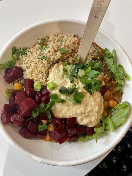 White potato base with chickpea and Moroccan toppings   at SpudBar - Emporium in Melbourne