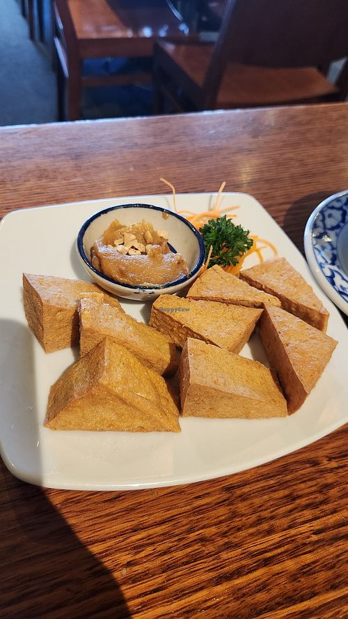 Deep fried tofu with satay sauce at Arani Thai Restaurant in Geelong