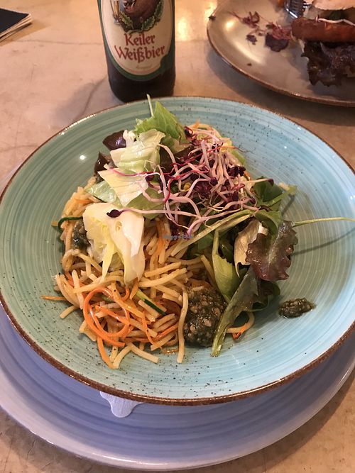 Noodles- mix of veg noodles in a pesto at Vrohstoff in Wurzburg