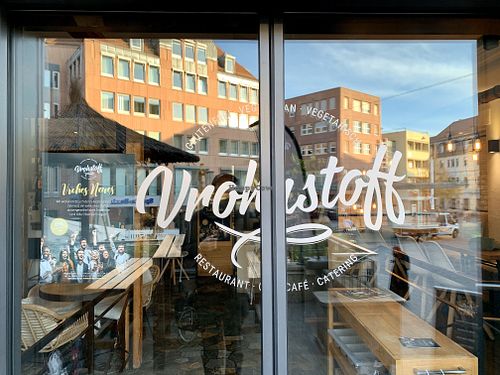 outside at Vrohstoff in Wurzburg