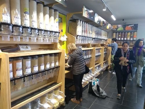 Bulk organic shopping at Biocoop in Wattignies