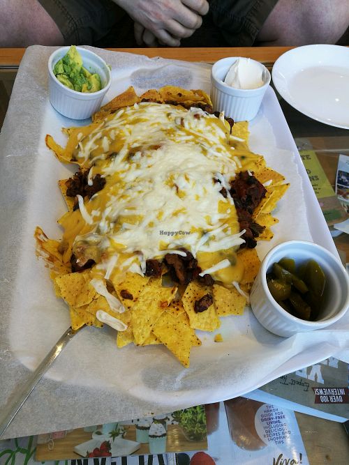 sharing nachos for 2 at Be The Change - Bake a Difference in Worcester