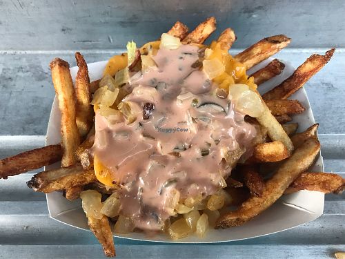 Evolution fries at Evolution Burger - Food Truck in Northridge