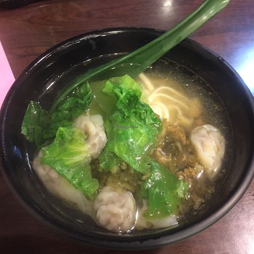 Noodle Soup with Veggie Wonton  at Vegetarian Seeds 禾苗素食 in Taipei