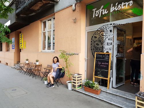 Seating outside or take out at Bezmleczny in Krakow
