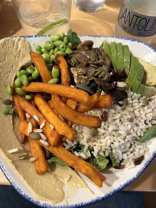 Buddha bowl without the egg   at Maiatza in San Sebastian
