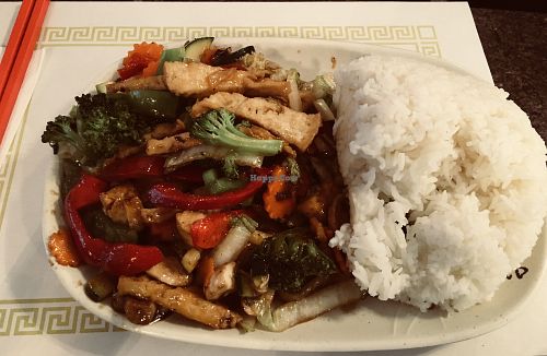 Organic tofu with lemon grass & veggies at Chopstix Vietnamese Restaurant in Monterey