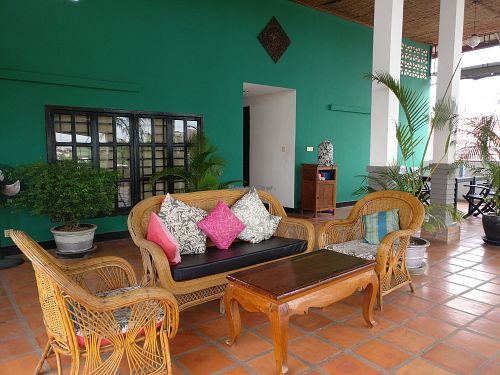 Relaxing sitting areas at Baby Elephant Boutique Hotel in Siem Reap