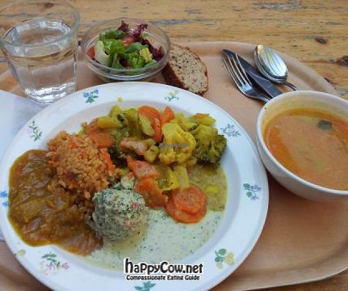 Vegan lunch at Govindas in Lund. at Govinda's in Lund