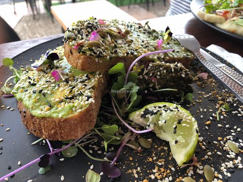 Smashed avo at Niche & Co in Tugun