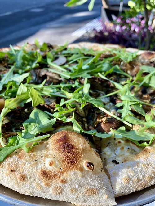 Truffle pizza bianca  at Mark & Vinny's Spaghetti & Spritz in Surry Hills