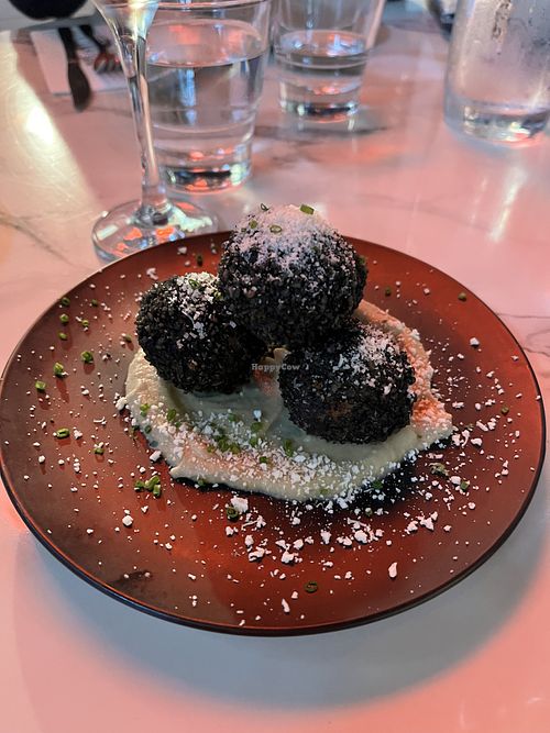 Black Arancini  at Mark & Vinny's Spaghetti & Spritz in Surry Hills