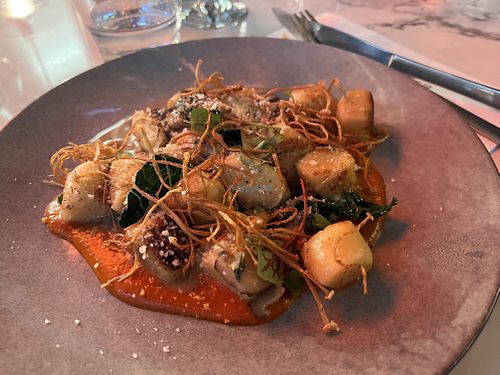 Vegan gnocchi with mushrooms   at Mark & Vinny's Spaghetti & Spritz in Surry Hills
