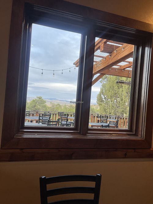 View from table inside  at Stone Hearth Grille in Tropic