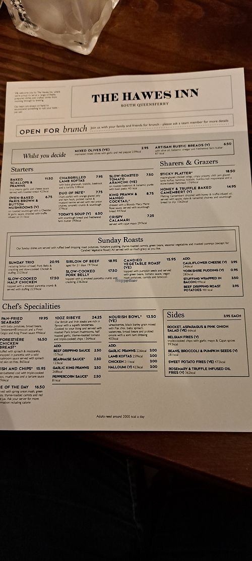 Vegan Sunday roast option at The Hawes Inn in South Queensferry